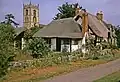 Ten-Penny Cottage (front-right) , Welford-on-Avon. Photo taken 1964.