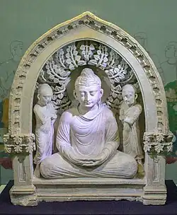 Fayaz Tepe Buddha with Monks, 2nd cent CE (original)