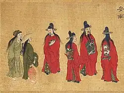Commoners and mandarins of the Revival Lê dynasty.
