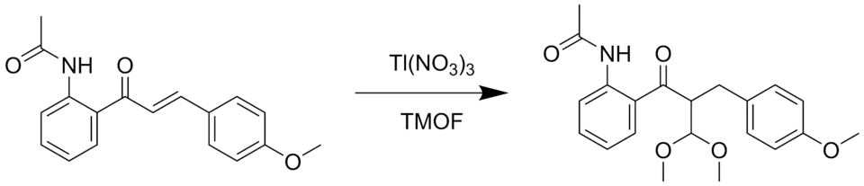 Thallium nitrate oxidation of alkenes