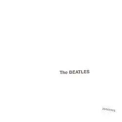 The album artwork of the Beatles' self-titled 1968 album, also known as "the White Album"