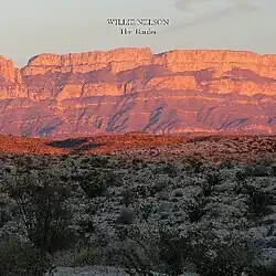 Photograph of a mountainous desert landscape in the Big Bend area on the border between Texas and Mexico. The title and artist are written on top of the cover.