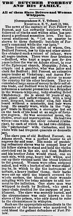 The Butcher Forrest and His Family All of them Slave Drivers and Woman Whippers