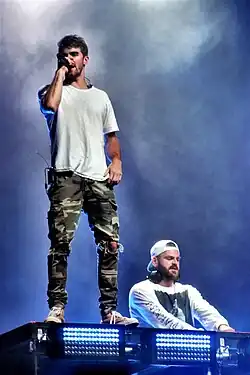 The Chainsmokers performing at Grandoozy in 2018