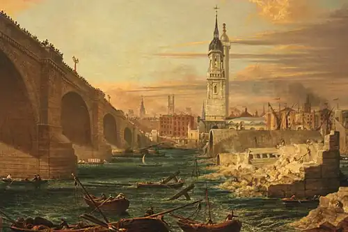 The Demolition of Old London Bridge, 1832, Guildhall Gallery, London