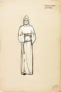 Costume design for the English Doctor, from Shakespeare's Macbeth.