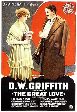 Film poster showing dramatic World War I scenes