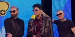 The Kolors during the Sanremo Music Festival 2025