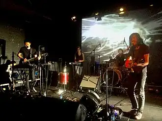 The Observatory performing at The Substation, 2016: Yuen Chee Wai, Vivian Wang , Cheryl Ong, and Leslie Low