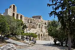 The Odeon of Herodes Atticus with the Parthenon in the background (2020)