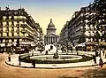 Rue Soufflot and the Place Edmond-Rostand with the Panthéon in the back seen from the Boulevard Saint-Michel, c. 1900