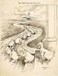 After being defeated, "lame duck" Democrats head to the White House in hopes of securing political appointments from President Woodrow Wilson
