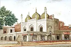 1850s painting of the mosque, by Ghulam Ali Khan