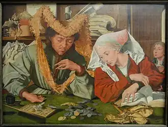 Marinus van Reymerswale, 1540, The Moneychanger and His Wife