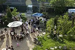 The garden at Pioneer Works.