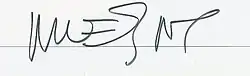 Signature of Jean Giraud