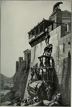 "Geese Save Rome", illustration from the book "The story of the greatest nations, from the dawn of history to the twentieth century", 1900.