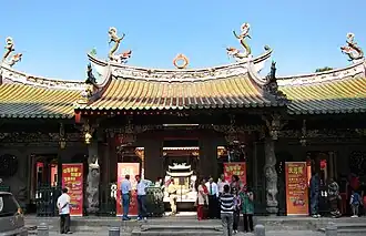 Front entrance of Thian Hock Keng Temple, Singapore.