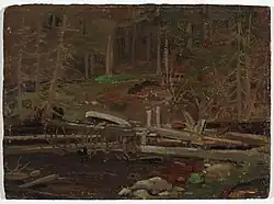 Old Lumber Dam, Algonquin Park, Spring 1912. Sketch. National Gallery of Canada, Ottawa