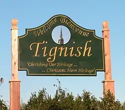 Primary Tignish welcome sign, located on Western road (Phillip street)