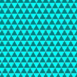 Triangular tiling, one of the three regular tilings of the plane