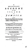Scan of title page of William Beckford, A descriptive account of the island of Jamaica, Volume 1, 1790