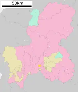 Location of Tomika in Gifu Prefecture