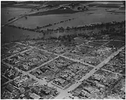 1955 tornado damage of Blackwell