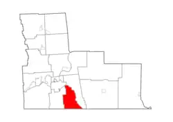 Location within Broome County