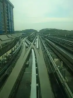 Junction in track of Singapore LRT
