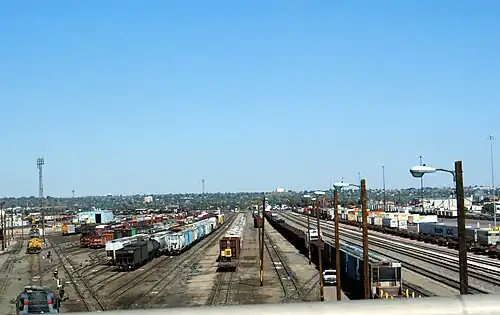 North Yard in Denver, Colorado, a typical U.S. classification yard in 2009