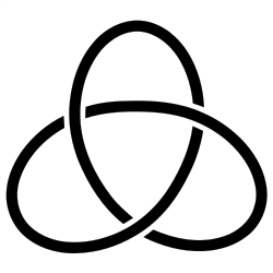 The left-trefoil knot.