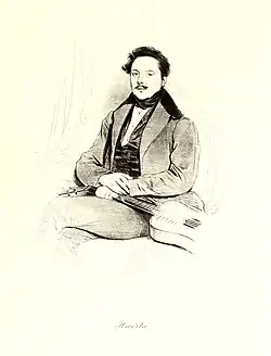 Trinidad Huerta around 1830, drawing by Achille Devéria.