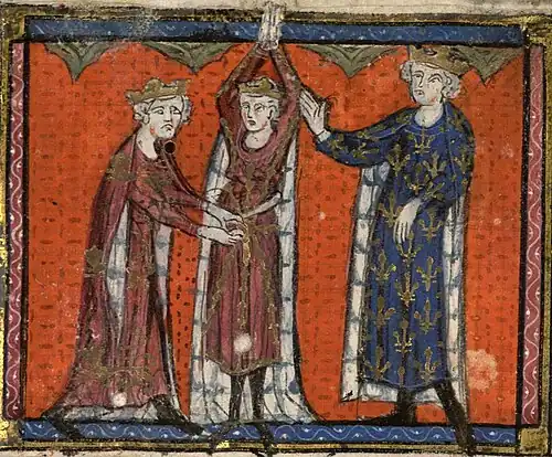 painting of Edward at a knighting ceremony