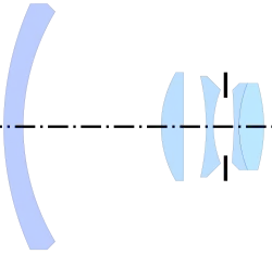 Voigtländer Skoparon (35&nbsp;mm f/3.5, 1952) by Tronnier, from US Patent 2,746,351[11]