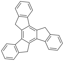 Structural formula of truxene