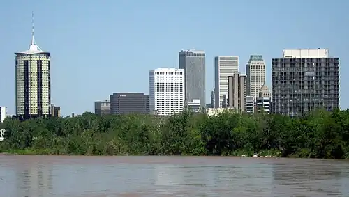The Arkansas River in Tulsa, Oklahoma