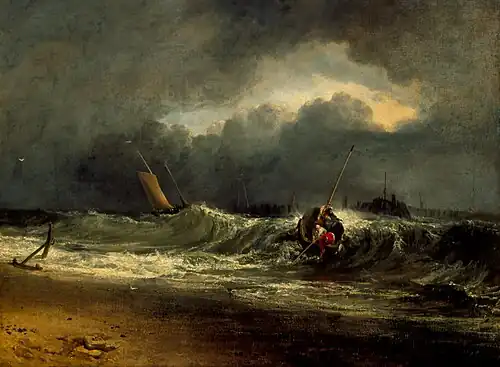 Fishermen Upon a Lee-Shore in Squally Weather by J.M.W. Turner