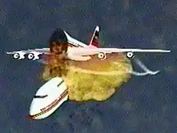 CIA's depiction of how TWA Flight 800 broke apart.