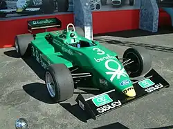 The 1983 season Tyrrell 011, showing the company's logo at the time