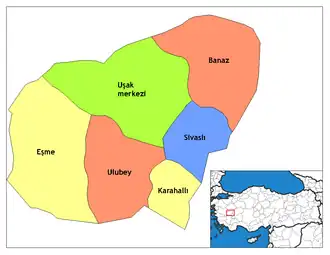 Districts of Uşak
