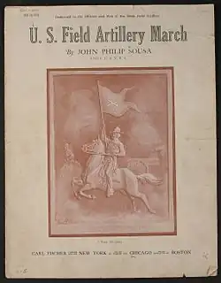 Music sheet of march "U.S. Artillery March"