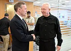 Gallant with Joe Biden's National Security Adviser Jake Sullivan in Israel, 20 May 2024