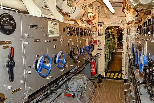 U-995 electric motor compartment