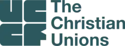 The logo of UCCF, with orange text on a white background saying "UCCF: The Christian Unions"