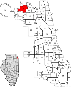 Location within the city of Chicago