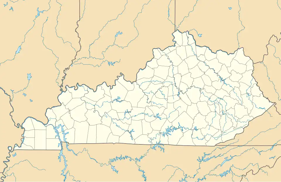Map showing the location of Red River Gorge Geological Area