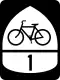 Bicycle route marker