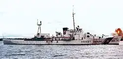 USCGC&nbsp;Duane&nbsp;(WPG-33) shelling targets in Vietnam in 1967, where the Coast Guard was a part of Operation Market Time