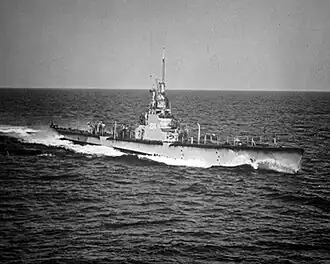 USS Cod (SS-224), about 40&nbsp;mi (64&nbsp;km) south of Block Island, R.I., 1951 December